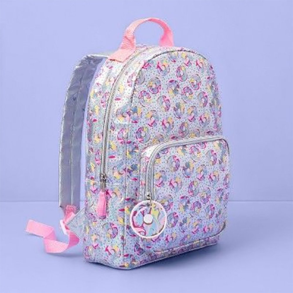 NWT Girls Iridescent Sparkle Doughnut Backpack - Picture 2 of 3